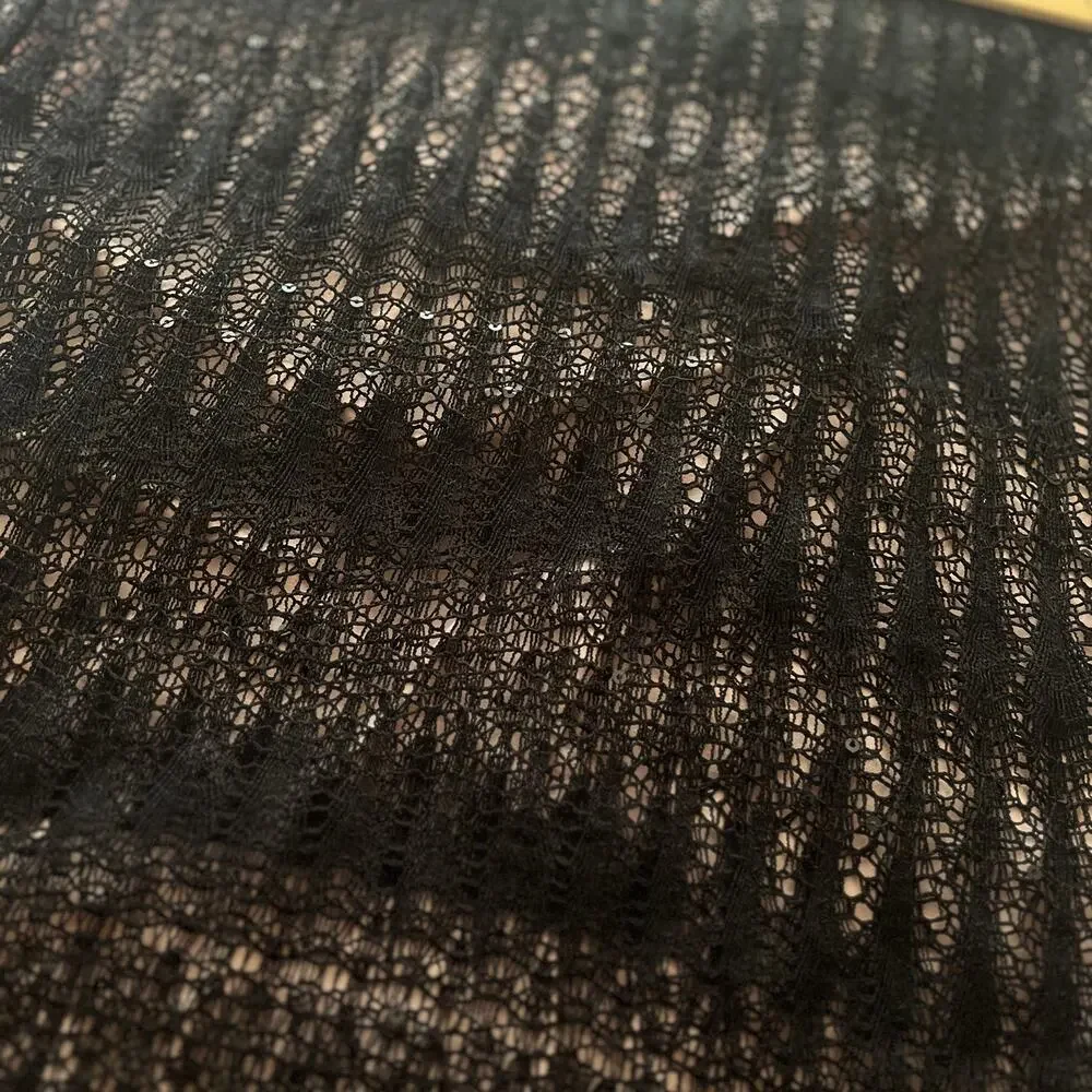 Victoria's Secret | Black Fishnet Racerback Swim Cover Top | M | 2010s